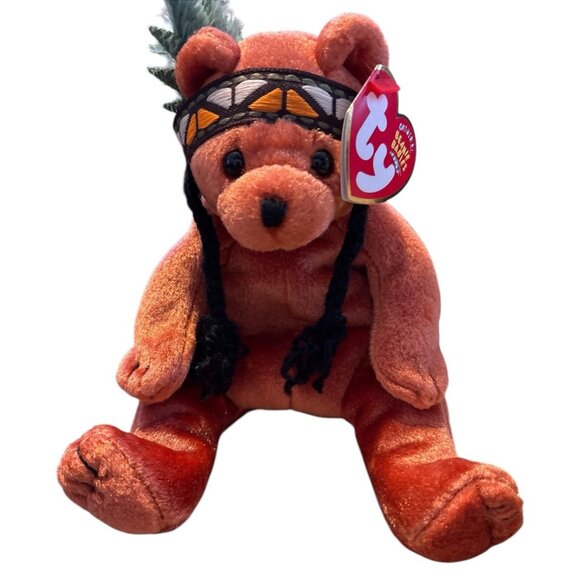 Ty Other - TY Beanie Baby - LITTLE FEATHER the Bear 7” Stuffed Animal Toy